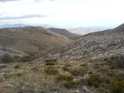 looking down the combe de maigre