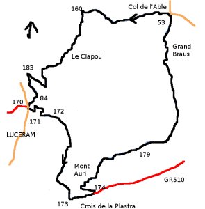 Lucéram - Sketch map