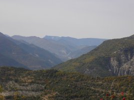 Entrevaux in the distance